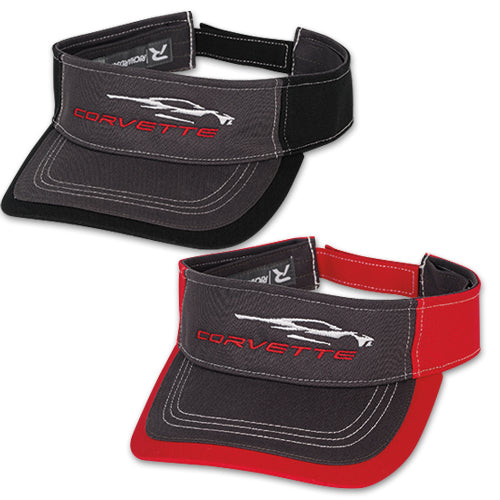 C6 CORVETTE PIQUE MESH VISOR BLACK