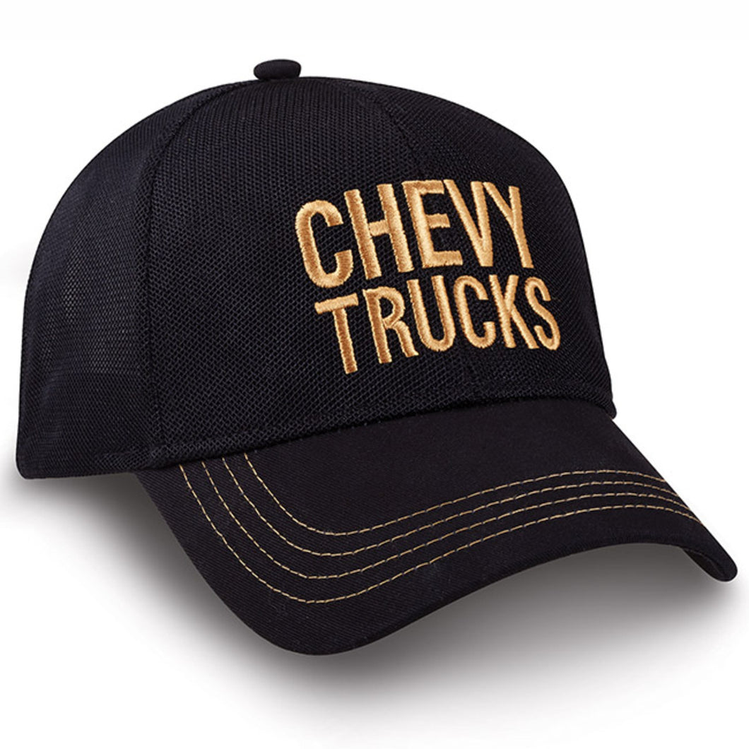Black Twill and Mesh Cap Chevy Truck