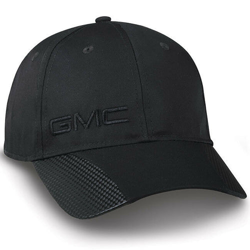 GMC TONAL CAP BLACK BILL SPORT HAT TWILL MESH PERFORMANCE GMC LOGO NEW