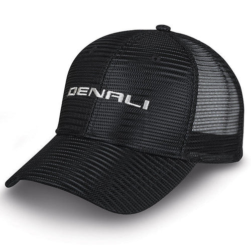 GMC DENALI TRUCK LOGO TWILL/MESH VALUE CAP OVERLAY SILVER BLACK NEW HAT