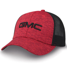 Load image into Gallery viewer, Fitted Space Dye Cap RED/BLACK LOGO GMC TRUCK NEW BASEBALL HAT ESTABLISHED 1902