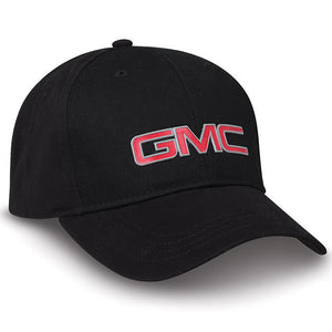 GMC Truck Logo Medallion Baseball Cap Black / Red Hat