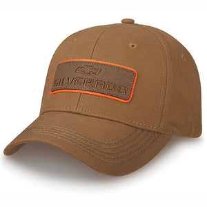 Silverado Canvas Structured Cap Hat Chevrolet Trucks! Hunting Chevy Bowtie Brown