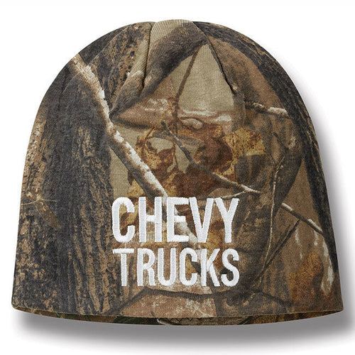 CHEVY TRUCKS CAMO KNIT CAP BEANIE HUNTING HAT CHEVROLET LOGO REALTREE  NEW