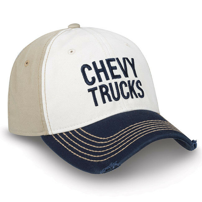 Tri Colored Silverado Tan White Cap Blue Hat Chevrolet Trucks! Chevy Bowtie