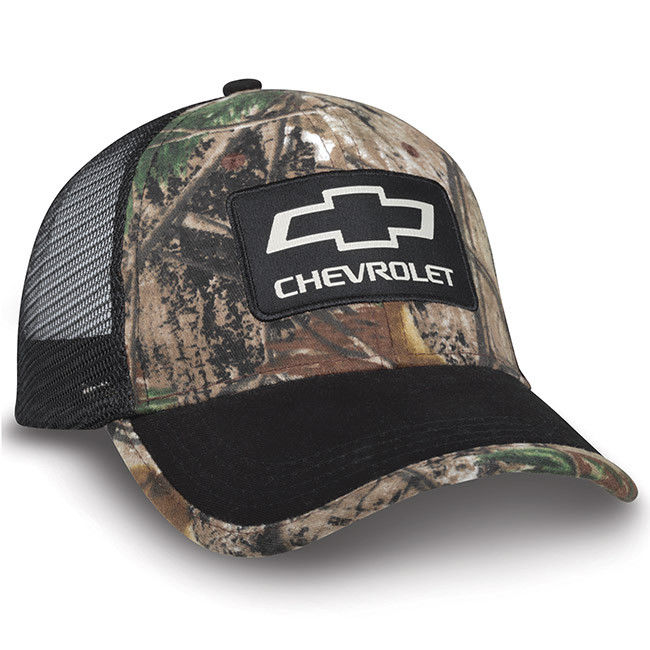 Chevrolet Realtree Camo Patch Mesh Hat Chevy Truck Hunting Cap