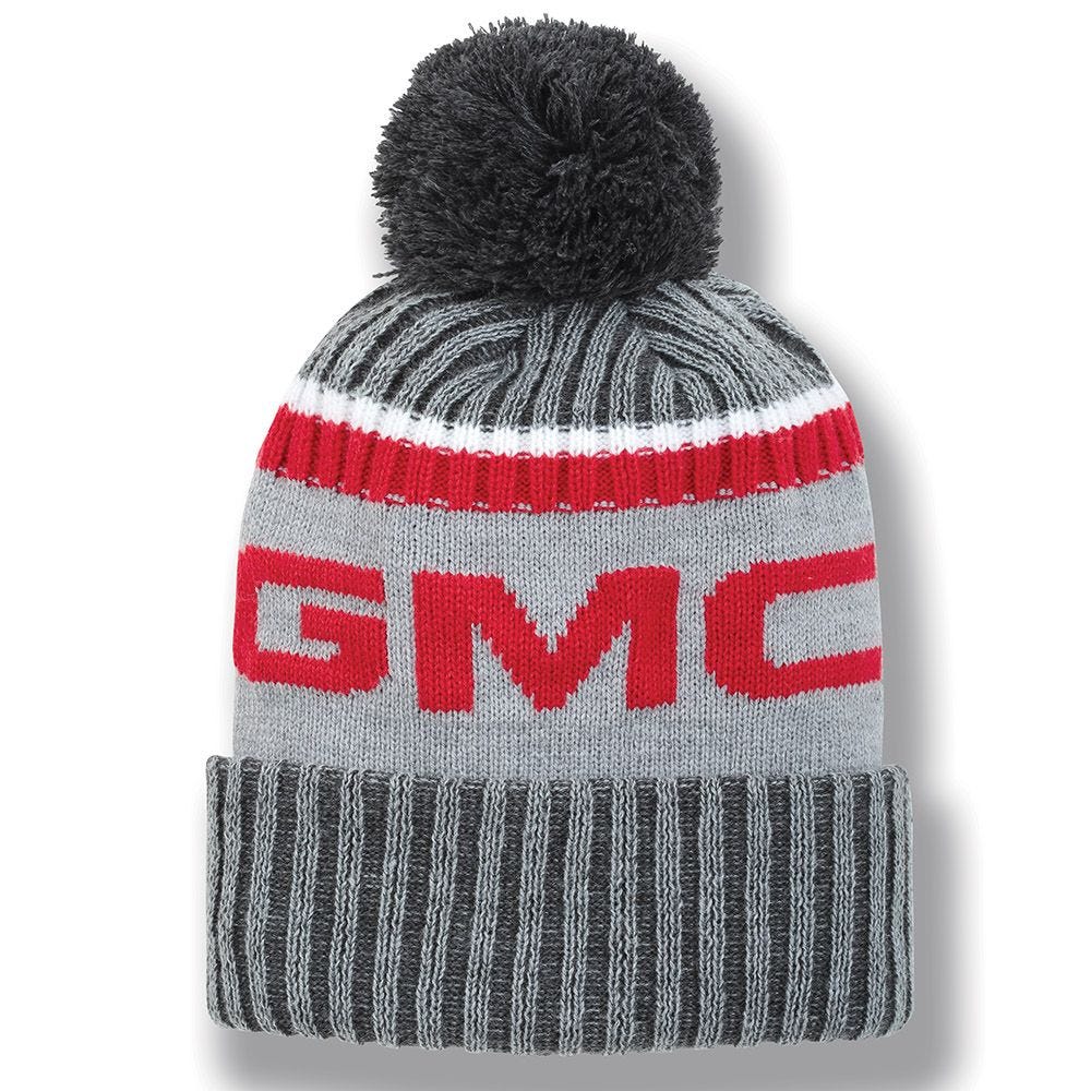 NEW GMC TRUCK LOGO POM KNIT BEANIE HAT